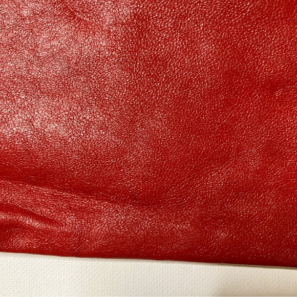Vintage 80s 90s Red Leather Clutch - Picture 11 of 14